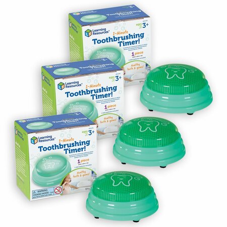 LEARNING RESOURCES Toothbrush Timer, 3PK LER4371